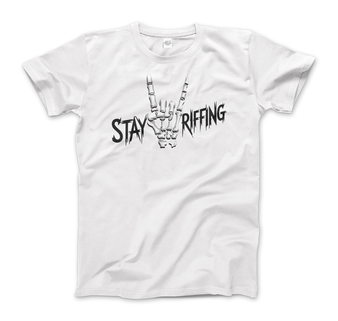 Stay Riffing Rock'n Roll Skull T-Shirt