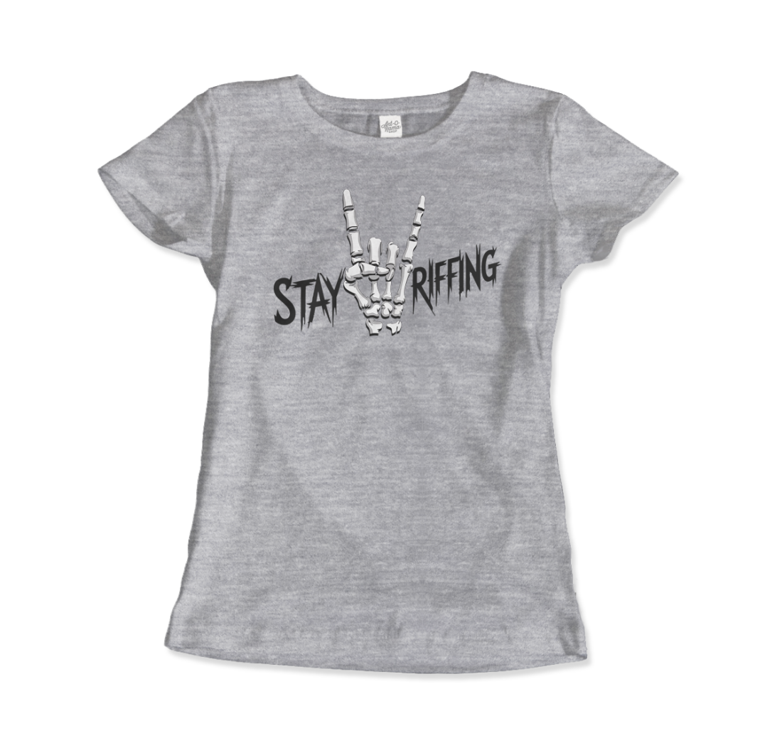 Stay Riffing Rock'n Roll Skull T-Shirt