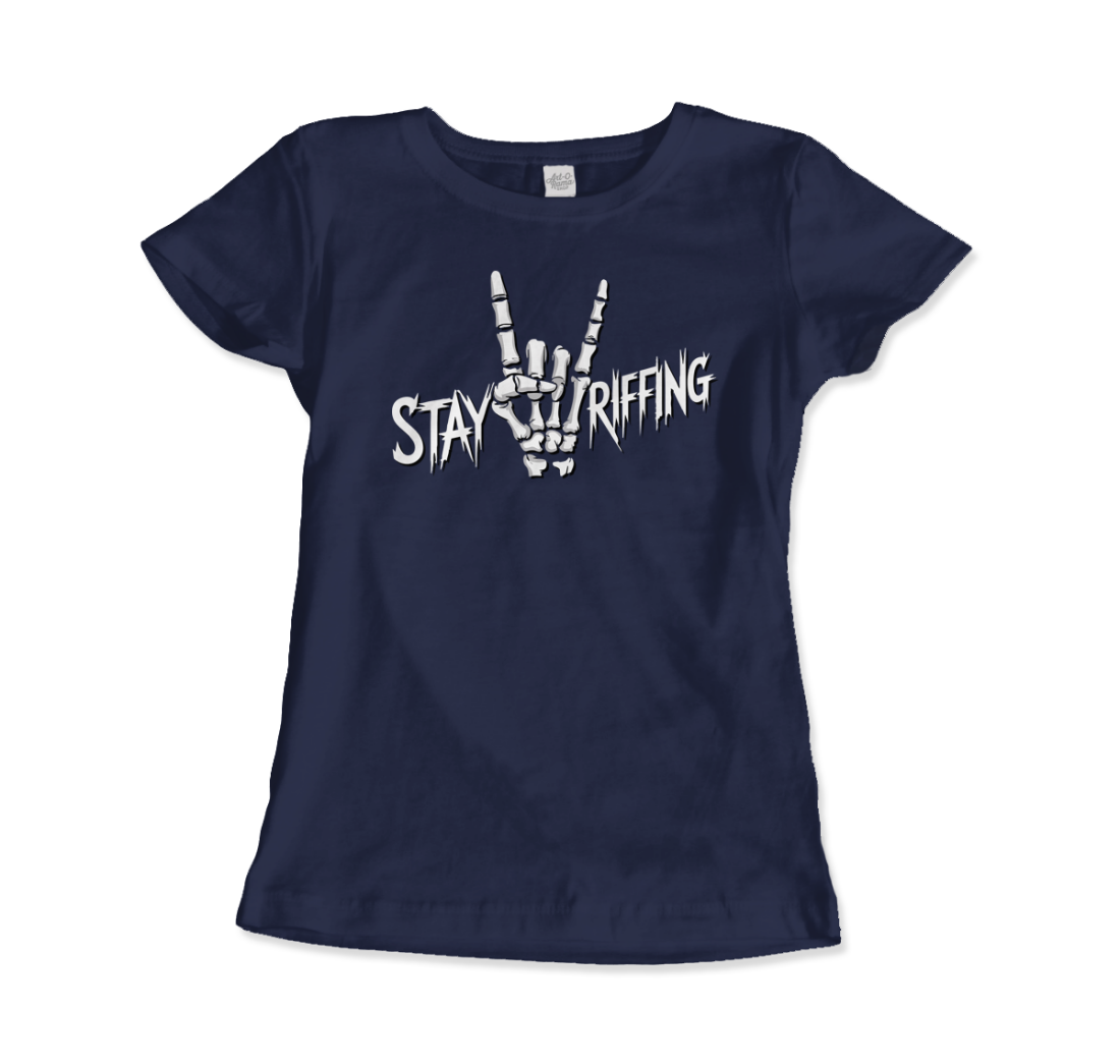 Stay Riffing Rock'n Roll Skull T-Shirt