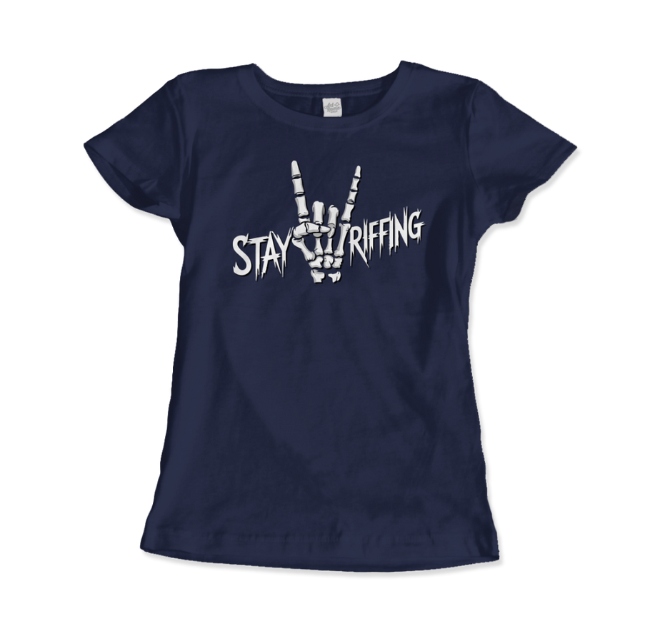 Stay Riffing Rock'n Roll Skull T-Shirt