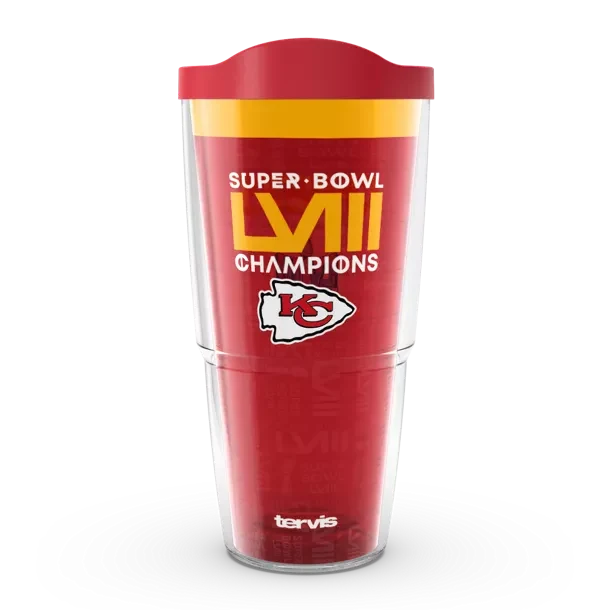 Kansas City Chiefs - NFL Super Bowl LVIII  Champions Plastic Tumbler
