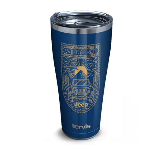 Jeep Brand - Wild and Free Stainless Steel With Slider Lid