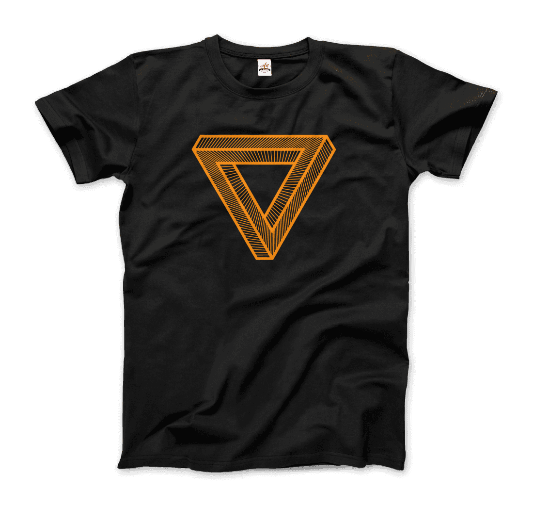 MC Escher the Penrose Triangle From a Journey Through Time DARK T-Shirt
