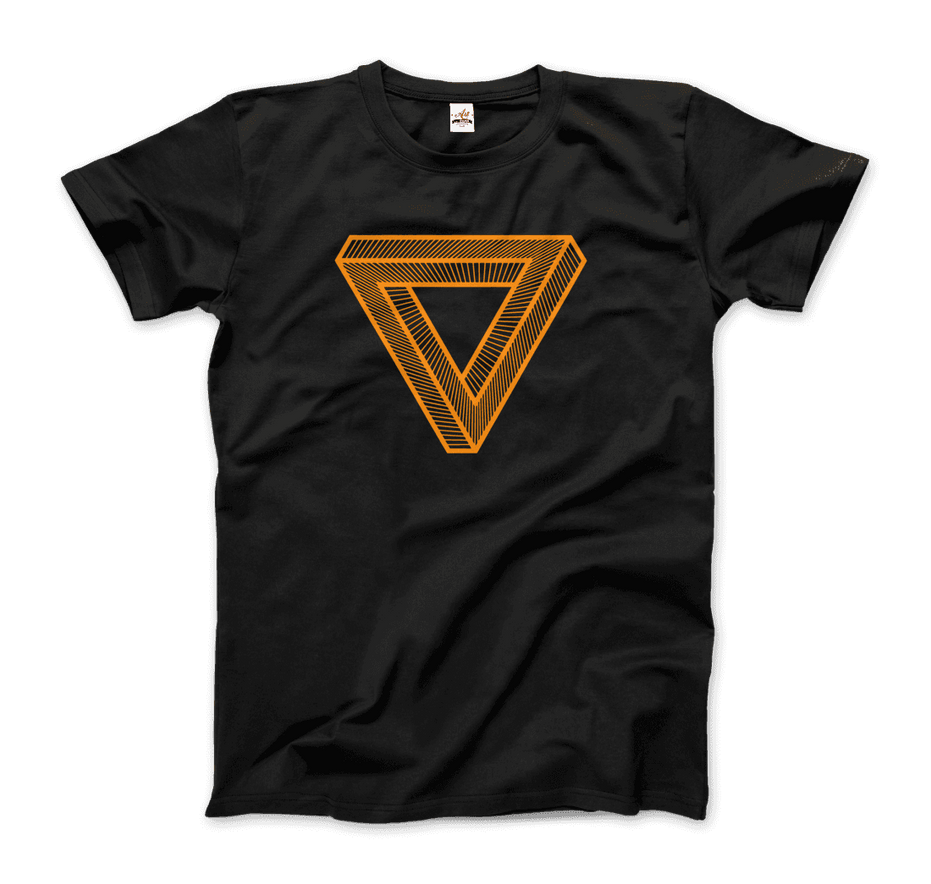 MC Escher the Penrose Triangle From a Journey Through Time DARK T-Shirt