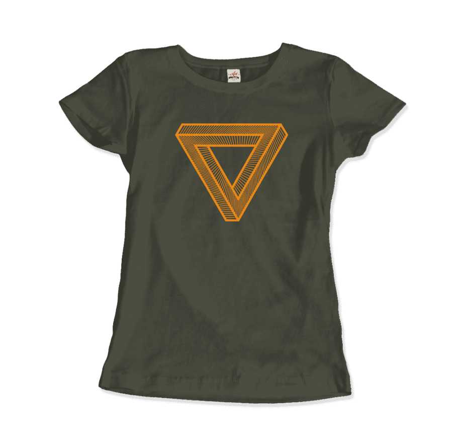 MC Escher the Penrose Triangle From a Journey Through Time DARK T-Shirt