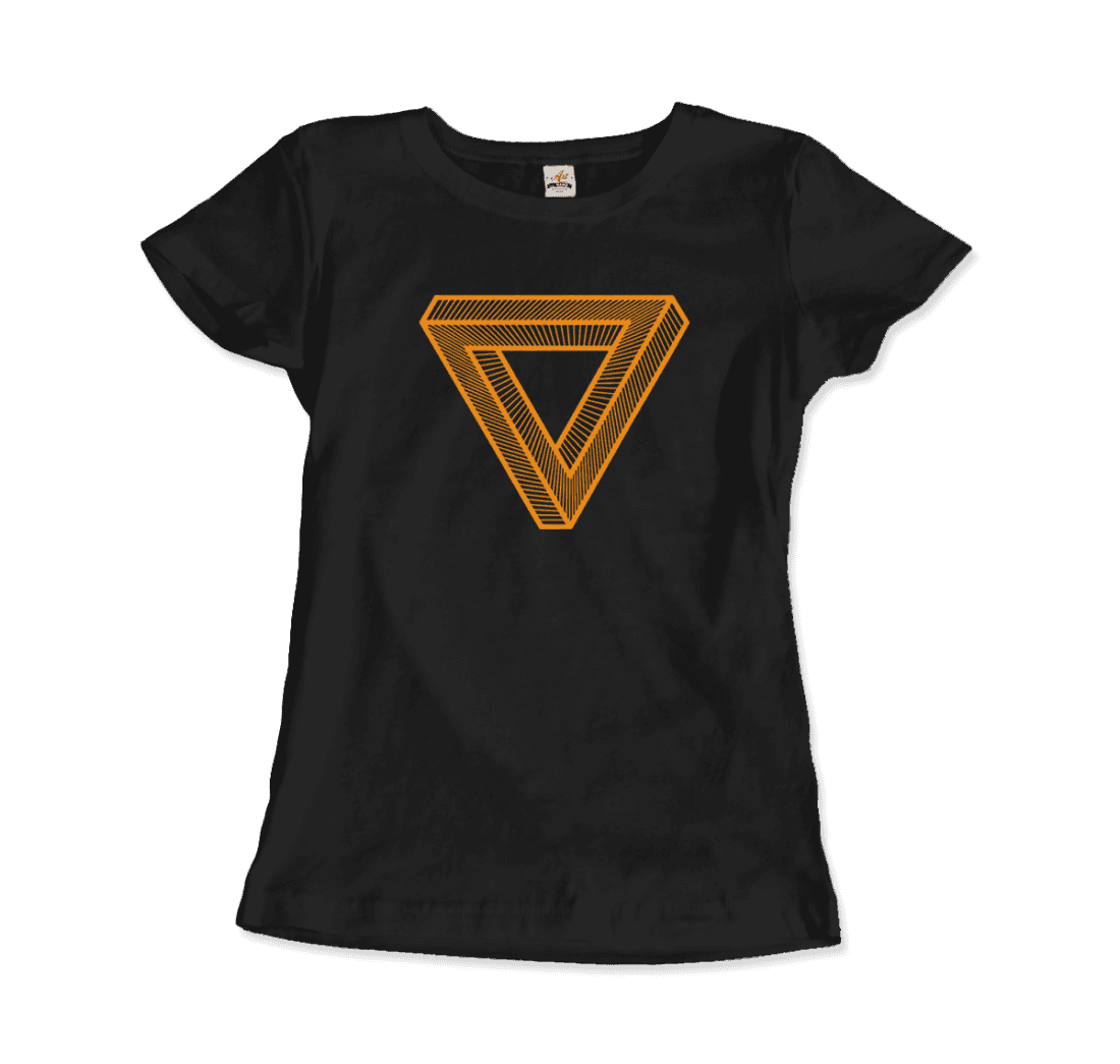 MC Escher the Penrose Triangle From a Journey Through Time DARK T-Shirt