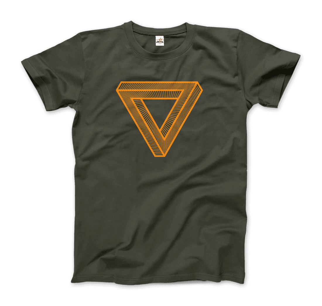 MC Escher the Penrose Triangle From a Journey Through Time DARK T-Shirt