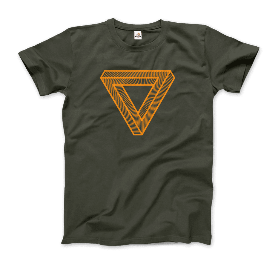 MC Escher the Penrose Triangle From a Journey Through Time DARK T-Shirt
