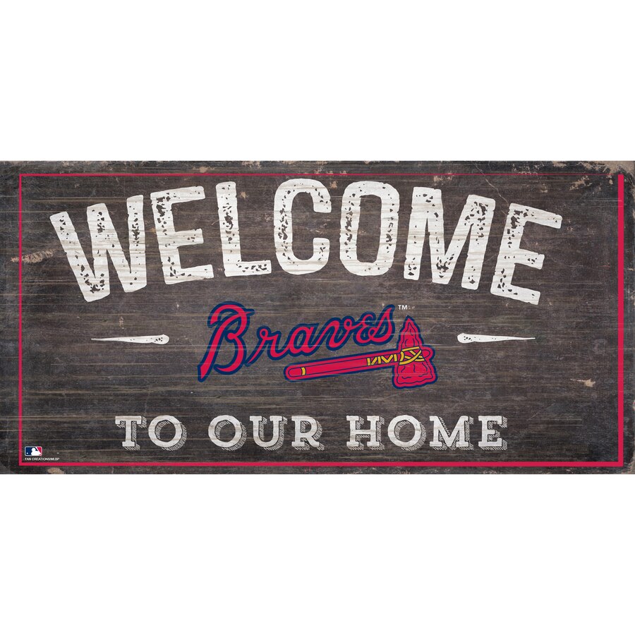 Atlanta Braves - Welcome Distressed Sign