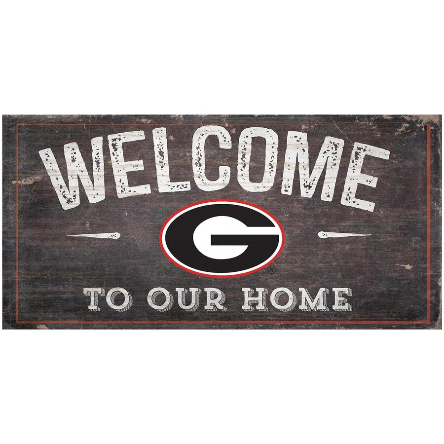 Georgia Bulldogs - Welcome Distressed Sign