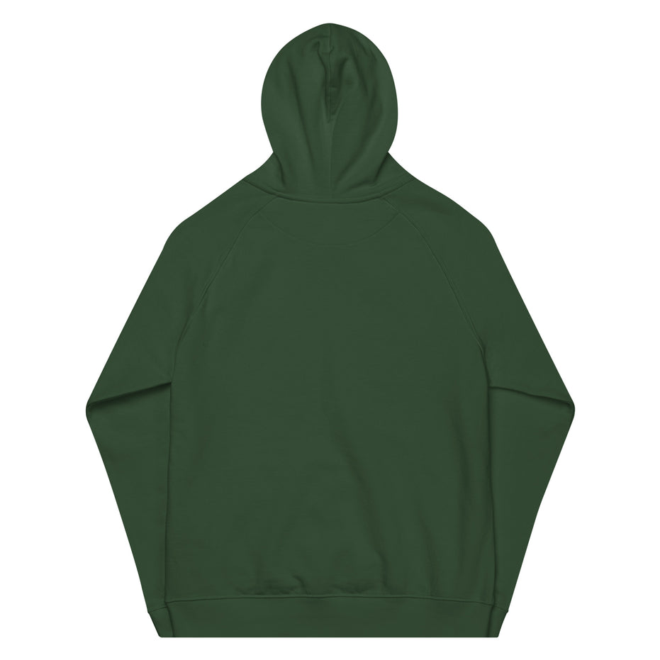 Kimante Signature White Unisex eco raglan hoodie