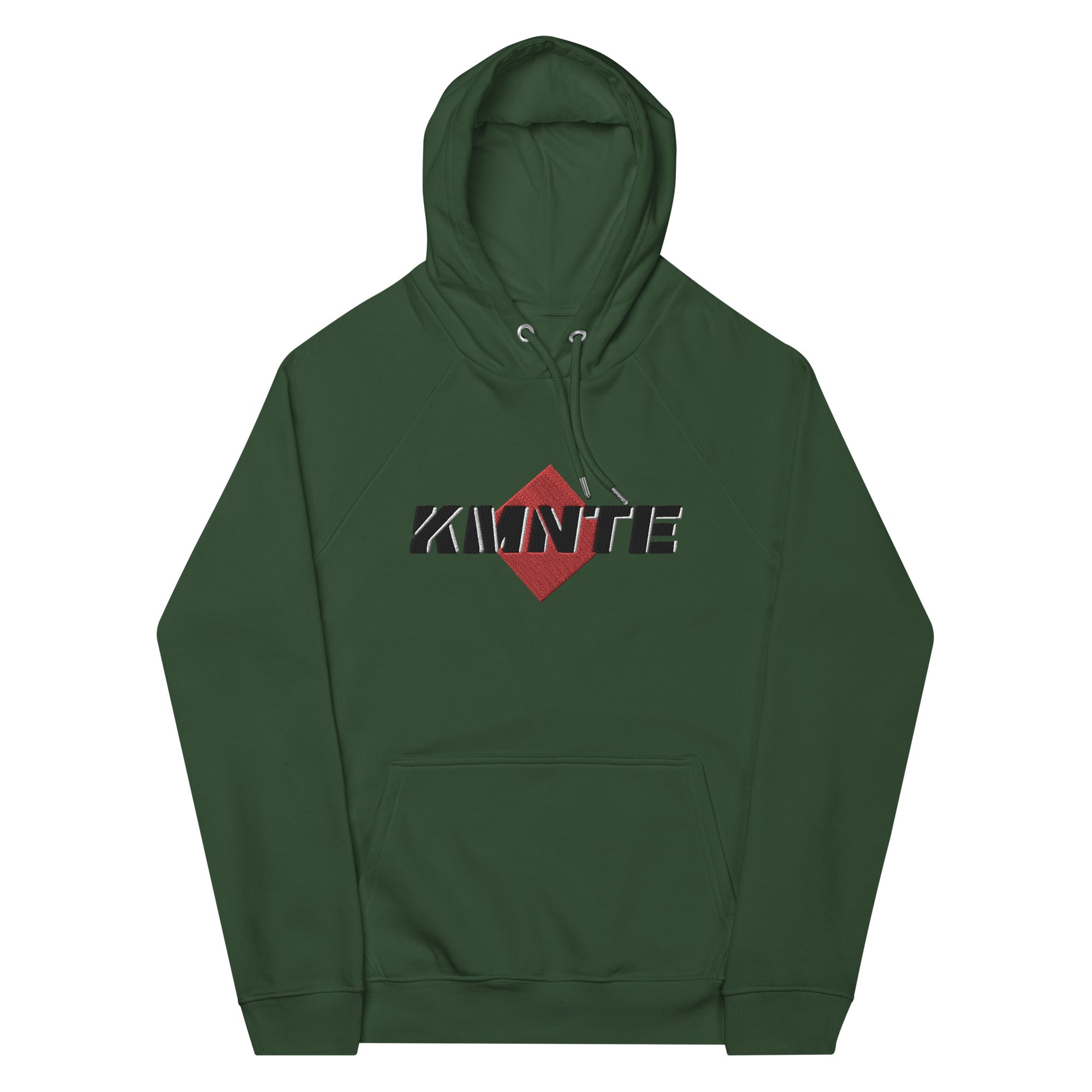 Kimante Stamp Print Unisex Eco Raglan Hoodie