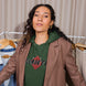 Kimante Stamp Print Unisex Eco Raglan Hoodie