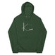 Kimante Signature White Unisex eco raglan hoodie
