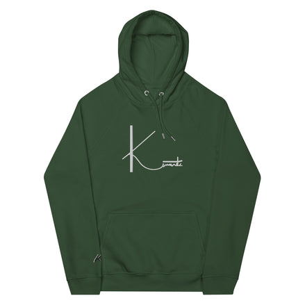 Kimante Signature White Unisex eco raglan hoodie