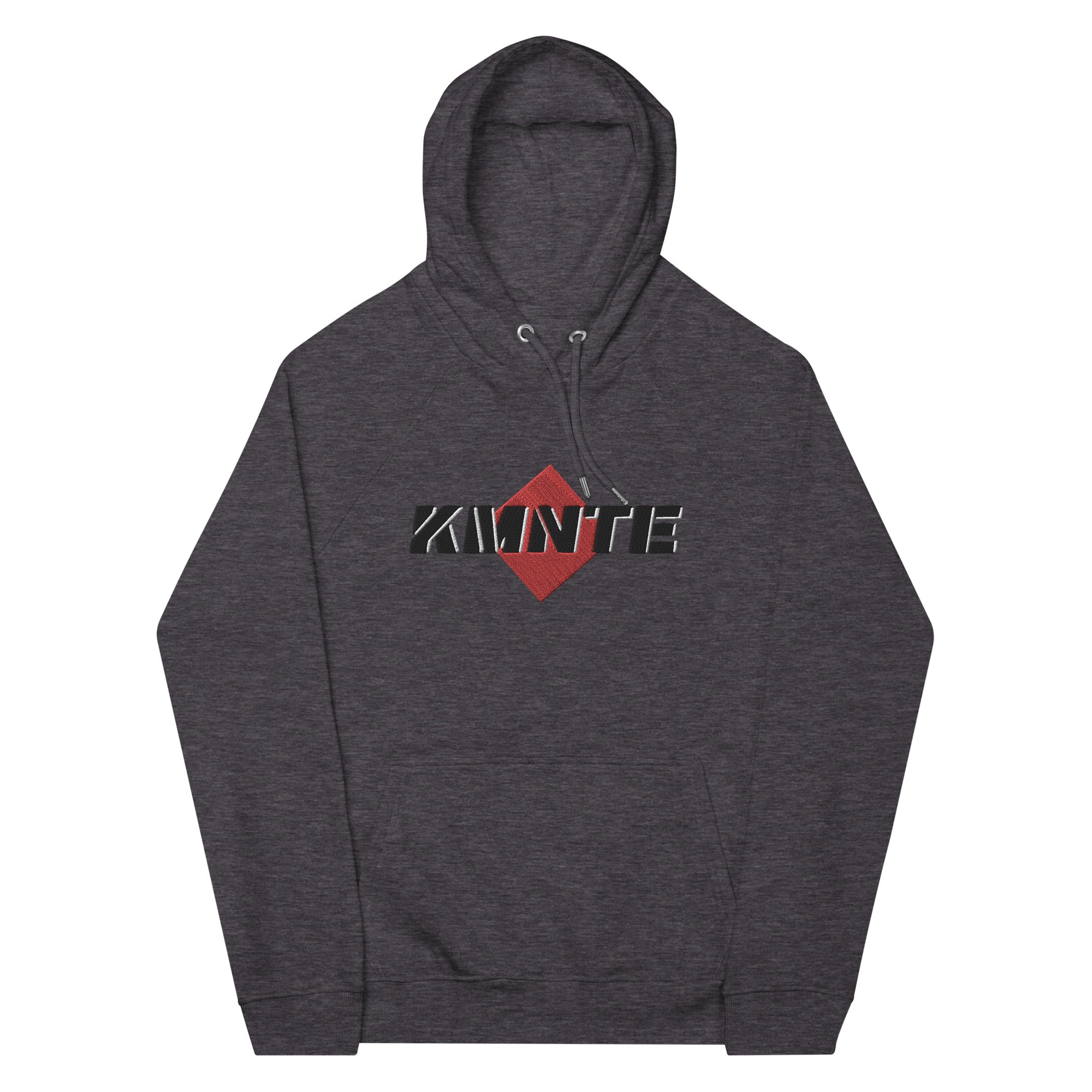 Kimante Stamp Print Unisex Eco Raglan Hoodie