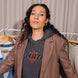 Kimante Stamp Print Unisex Eco Raglan Hoodie