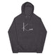 Kimante Signature White Unisex eco raglan hoodie