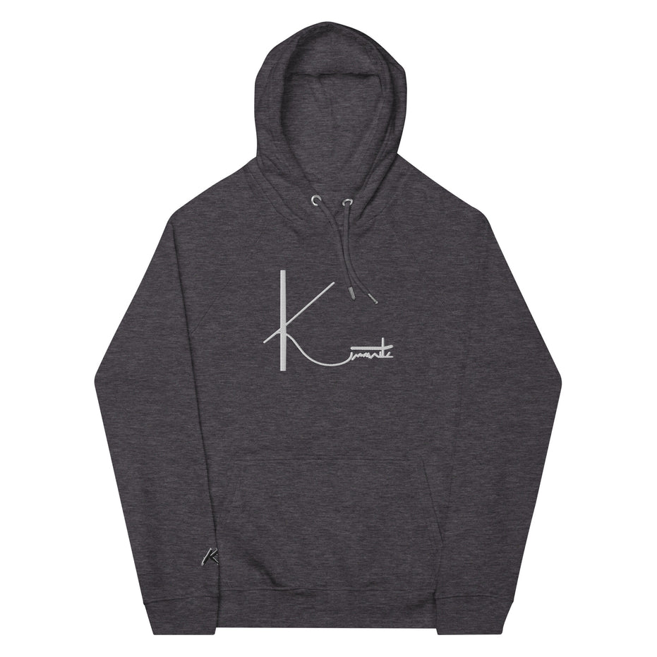 Kimante Signature White Unisex eco raglan hoodie