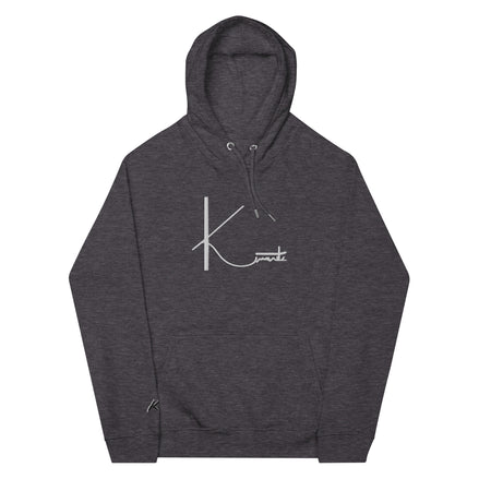 Kimante Signature White Unisex eco raglan hoodie