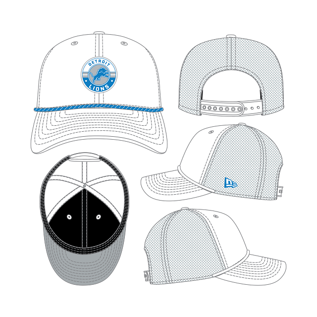 Detroit Lions - NFL 9Seventy Game Stretch Snap  2Tone Hat, New Era