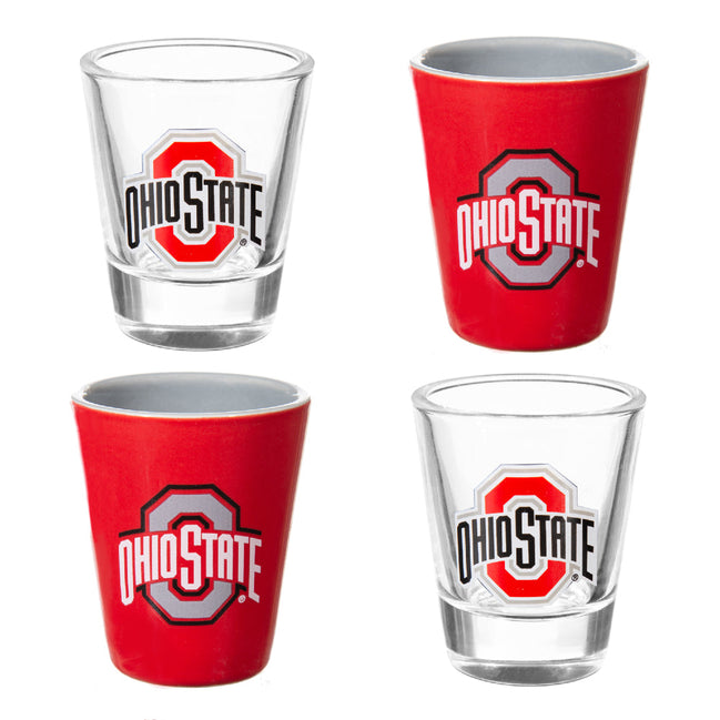 NCAA University of Ohio State - Glass and Ceramic Shot Glass Set