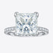 5.52 Carat Moissanite Side Stone Ring