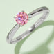 Moissanite Contrast 925 Sterling Silver Solitaire Ring