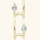 Moissanite 925 Sterling Silver Cuff Earrings