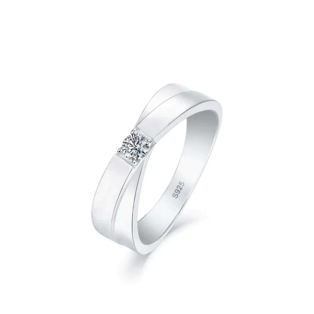 0.20 Carats VVS1 Moissanite Diamond Ring by Bling Proud | Urban Jewelry Online Store