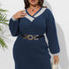 Plus Size Long Sleeve Sweater Dress