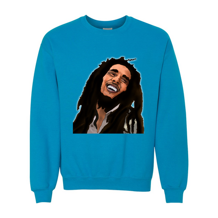 Kimante Bob Marley Large Face Crewneck - Kimante Discounted Fashionionable clothing 