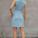 Round Neck Slit Sleeveless Sweater Dress