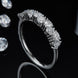 1 Carat Moissanite 925 Sterling Silver Half-Eternity Ring