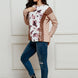 Sequin Animal Print Round Neck Sweatshirt