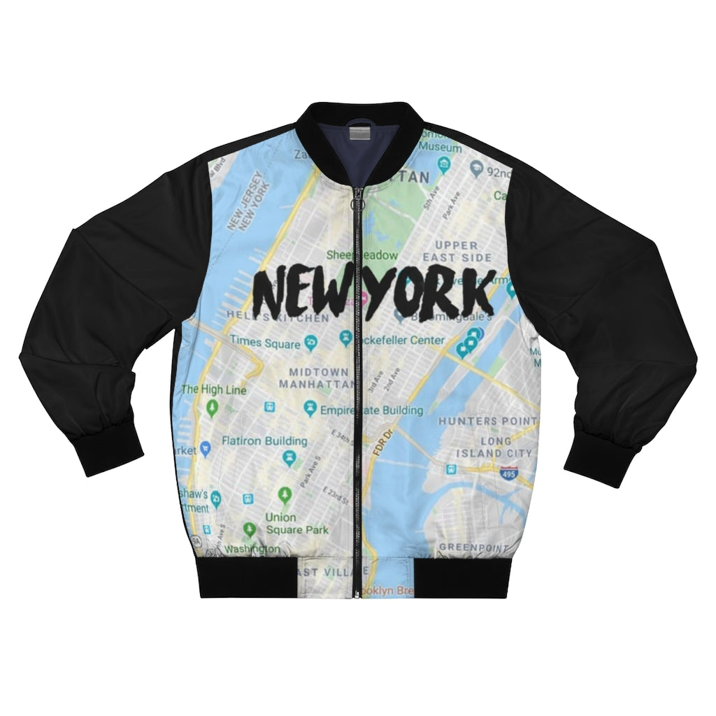 New York Kimante Black AOP Bomber Jacket