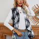 Plaid Open Front Vest