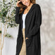 Basic Bae Full Size Ribbed Open Front Long Sleeve Cardigan