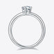 1 Carat Moissanite 925 Sterling Silver Solitaire Ring