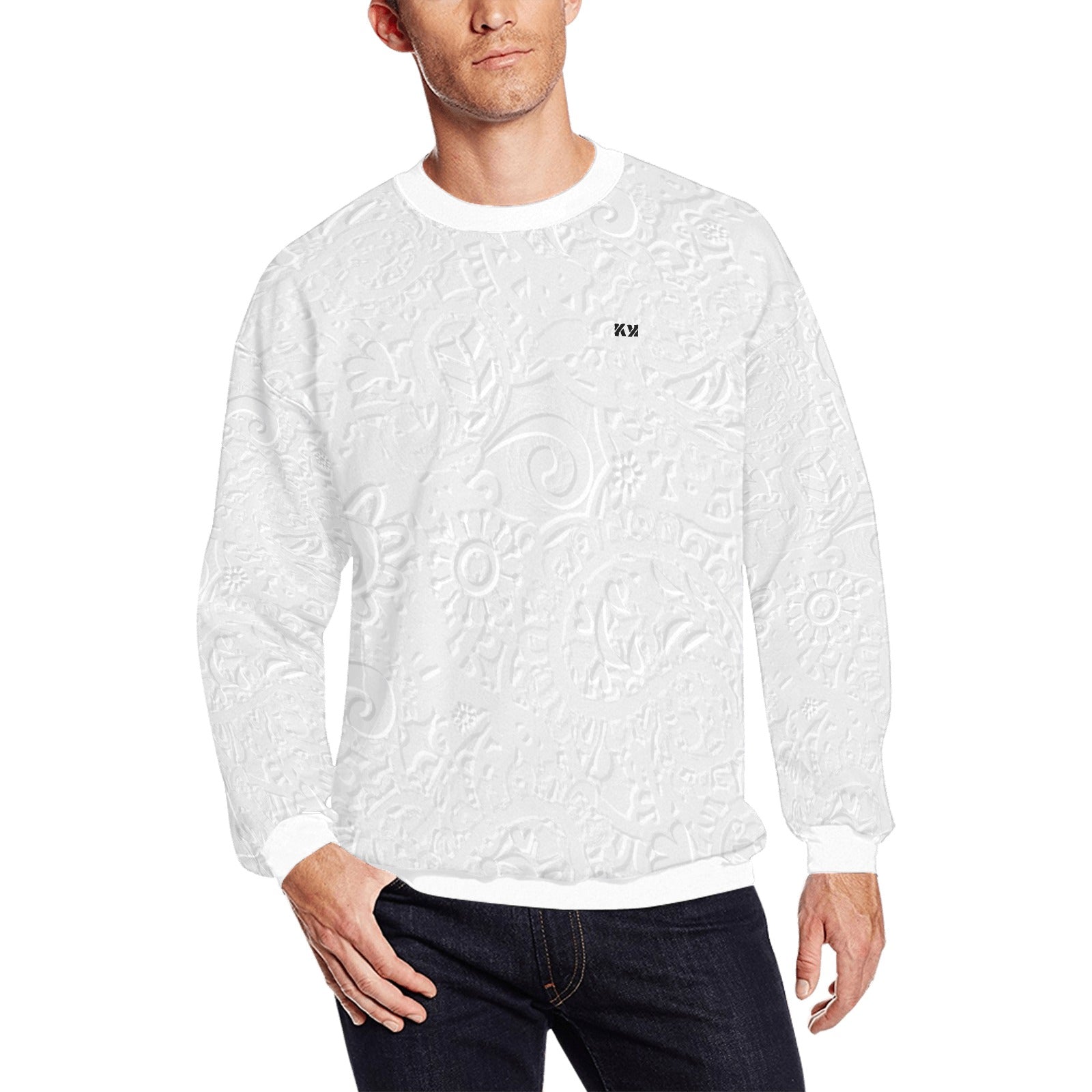 Kimante Logo Print Fuzzy Sweatshirt