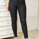 Kancan Full Size High Rise Black Coated Ankle Skinny Jeans
