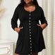 Double Take Scoop Neck Empire Waist Long Sleeve Magic Dress