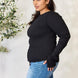 Culture Code Full Size Ribbed Round Neck Long Sleeve Top