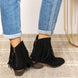 Legend Women's Fringe Cowboy Western Ankle Boots