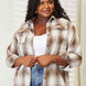 Double Take Plaid Dropped Shoulder Shirt