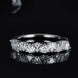 1 Carat Moissanite 925 Sterling Silver Half-Eternity Ring