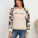 Camouflage Raglan Sleeve Sweatshirt