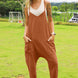 Double Take Full Size Sleeveless V-Neck Pocketed Jumpsuit