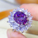 3 Carat Moissanite Platinum-Plated Ring