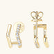 Moissanite 925 Sterling Silver Double-Layered Earrings